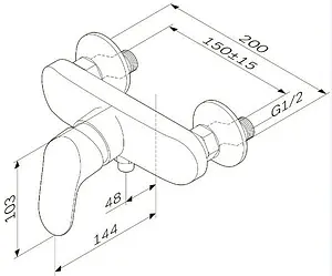 Смеситель для душа Am.Pm Like хром F8020016 Смеситель для душа Am.Pm Like хром F8020016, 2