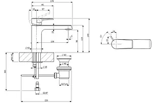 Смеситель для раковины Villeroy&Boch Liberty хром TVW10700300061, 2