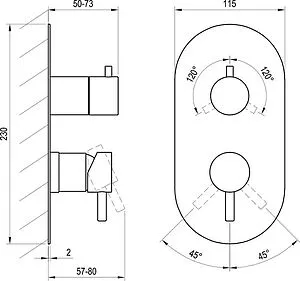 Смеситель для душа скрытого монтажа Ravak Espirit белый матовый X070246, 2