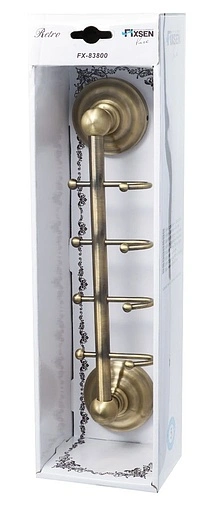 Планка с 4-мя крючками Fixsen Retro бронза FX-83805A-4