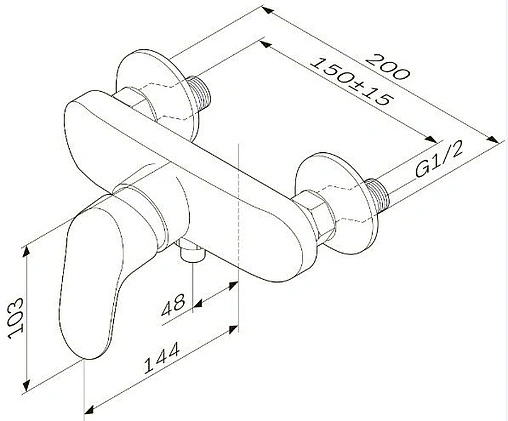 Смеситель для душа Am.Pm Like хром F8020016 Смеситель для душа Am.Pm Like хром F8020016
