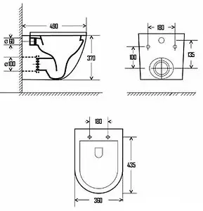 Комплект 5 в 1 AQUAme AQM42002CR с кнопкой хром глянцевый Комплект 5 в 1 AQUAme AQM42002CR с кнопкой хром глянцевый, 3