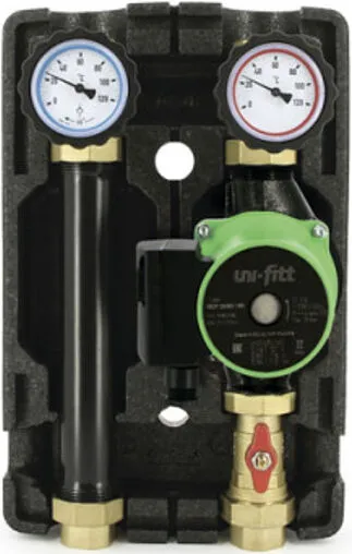Насосный модуль с прямым контуром 1&quot;в х 1&quot;в Uni-Fitt 490S2500 с насосом Uni-Fitt SCP 25/60 180
