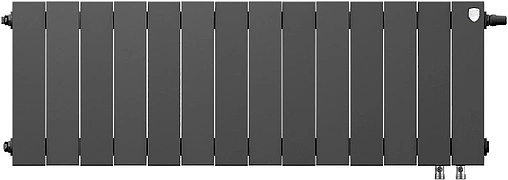 Радиатор биметаллический 14 секции нижнее правое подключение Royal Thermo PianoForte VD 300 Noir Sable RTPNSVDR30014