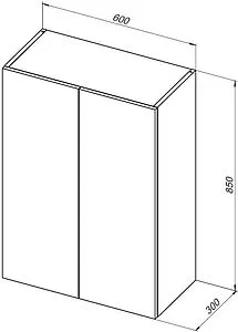 Шкаф двухстворчатый Aquanet Вега 60 белый глянец 00329128 Шкаф двухстворчатый Aquanet Вега 60 белый глянец 00329128, 2