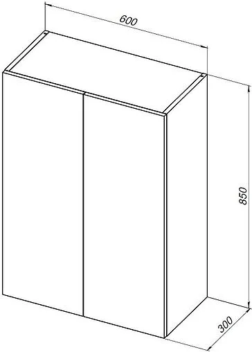 Шкаф двухстворчатый Aquanet Вега 60 белый глянец 00329128