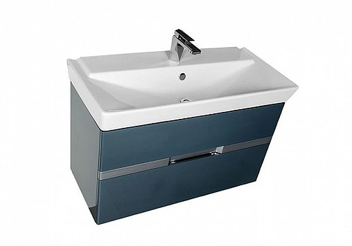 Тумба под умывальник Aquanet Виго 100 сине-серый 00183361