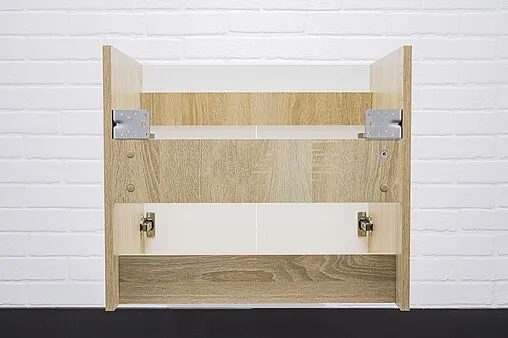 Тумба-умывальник подвесная Айсберг Мечта 60 белый/дуб сонома DM2316T+4607152361674