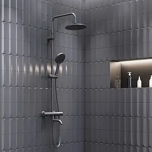 Душевая система с термостатом для ванны Damixa Jupiter чёрный матовый 977810300 Душевая система с термостатом для ванны Damixa Jupiter чёрный матовый 977810300, 3