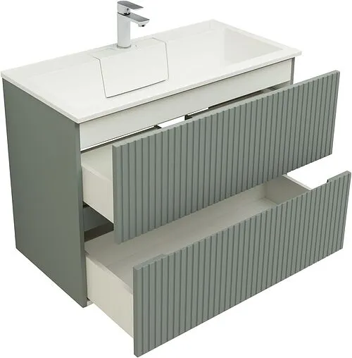 Тумба-умывальник Aquanet Джейн 90 мисти грин 00313319+