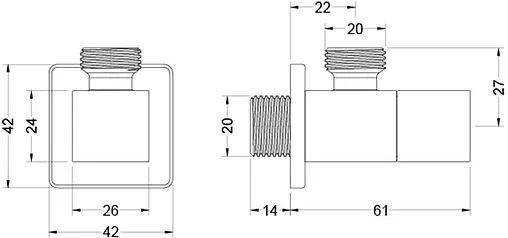 Кран шаровый угловой ½&quot;н x ½&quot;н черный матовый Aquatek AQ2453MB