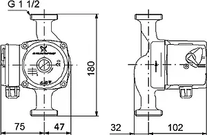 Насос циркуляционный Grundfos UPS 25-40 130 96281376, 2