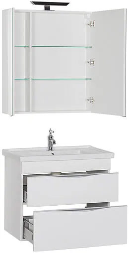 Шкаф-зеркало Aquanet Эвора 80 R белый 00184936