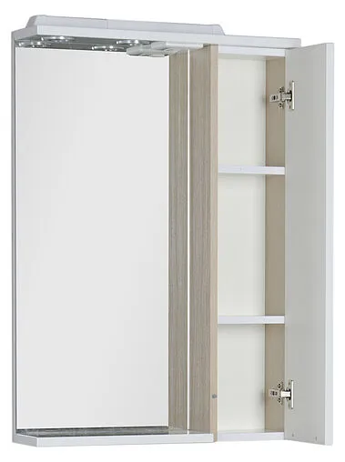 Шкаф-зеркало Aquanet Гретта 60 R белый/светлый дуб 00173985