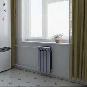Радиатор биметаллический 4 секции Rifar Monolit 500 серый RM50004 tit Радиатор биметаллический 4 секции Rifar Monolit 500 серый RM50004 tit, 5