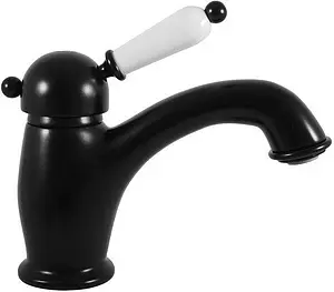 Смеситель для раковины Rav Slezak Labe чёрный матовый/белый L526.5CMAT Смеситель для раковины Rav Slezak Labe чёрный матовый/белый L526.5CMAT, 1