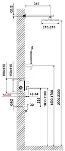 Душевая система со смесителем для душа Timo Selene чёрный матовый SX-2069/03SM Душевая система со смесителем для душа Timo Selene чёрный матовый SX-2069/03SM, 2