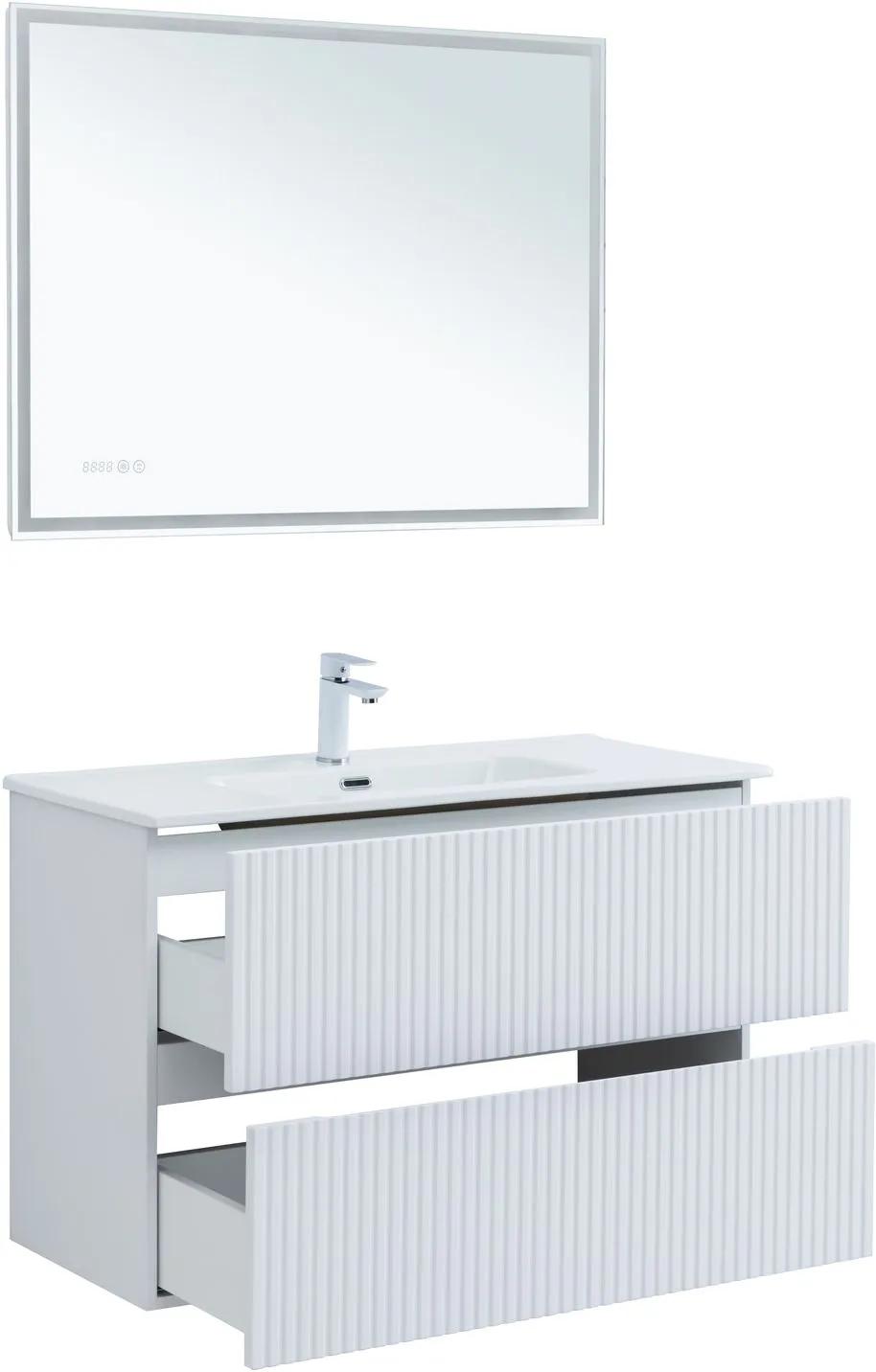 Тумба-умывальник Aquanet Джейн 100 белый матовый 00313288+