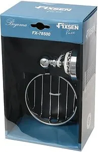 Мыльница Fixsen Bogema хром/белый с рисунком FX-78509 Мыльница Fixsen Bogema хром/белый с рисунком FX-78509, 3