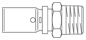 Муфта пресс переходная 32мм x 1"н Oventrop Cofit P 1512051 Муфта пресс переходная 32мм x 1"н Oventrop Cofit P 1512051, 3