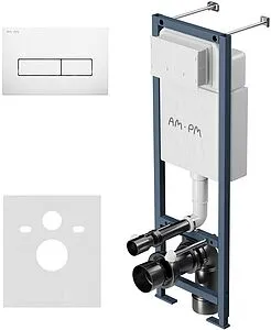 Инсталляция для подвесного унитаза Set 4 в 1 Am.Pm ErgoFit I012711.0301 с кнопкой белый глянцевый Инсталляция для подвесного унитаза Set 4 в 1 Am.Pm ErgoFit I012711.0301 с кнопкой белый глянцевый, 4