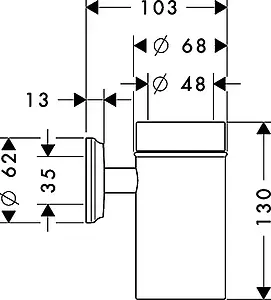 Стакан Hansgrohe Logis Classic хром/белый 41618000, 2