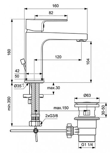 Комплект для душа 6 в 1 Ideal Standard Esla хром BD002XC