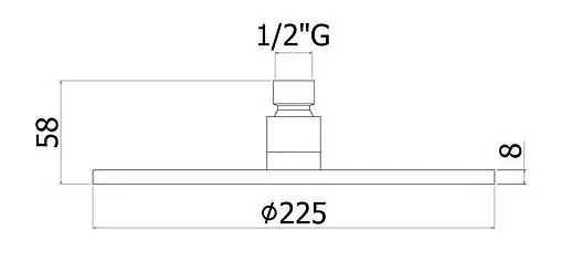 Лейка верхнего душа с настенным креплением Paffoni Master хром ZSOF074CR+ZSOF034CR