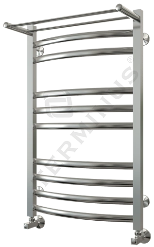 Полотенцесушитель водяной лесенка Terminus Енисей+ с полкой П10 500х840 полированная сталь 4620768886706