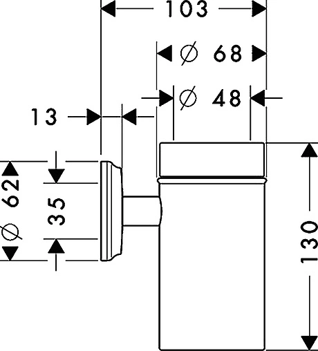 Стакан Hansgrohe Logis Classic хром/белый 41618000