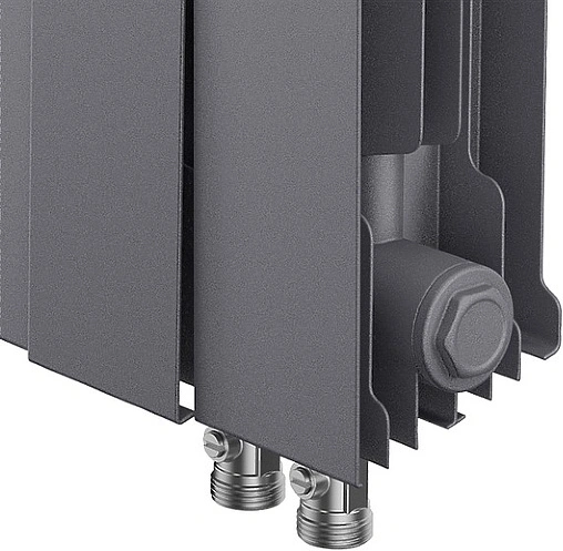 Радиатор биметаллический 10 секций нижнее правое подключение Royal Thermo PianoForte VD 500 Silver Satin RTPNSSVD50010