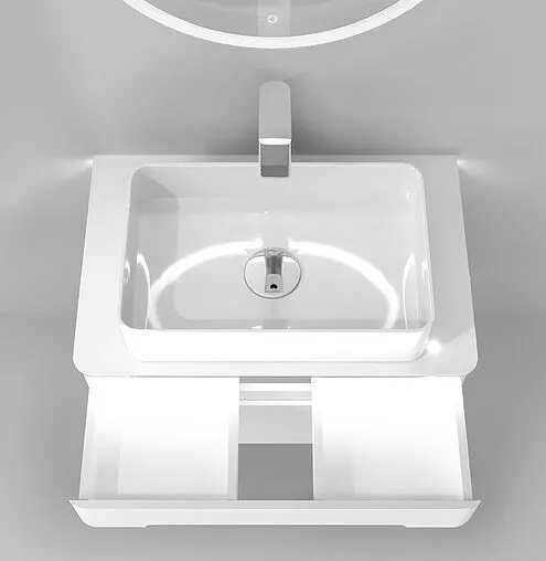 Тумба под умывальник подвесная Jorno Shine 75 белый Shi.01.75/P/W Тумба под умывальник подвесная Jorno Shine 75 белый Shi.01.75/P/W