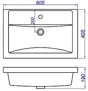 Раковина Kirovit Фостер 60 белый 4640021060773 Раковина Kirovit Фостер 60 белый 4640021060773, 2