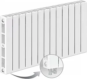 Радиатор биметаллический 13 секции нижнее левое подключение Rifar Supremo Ventil 500 белый RSVL50013 Радиатор биметаллический 13 секции нижнее левое подключение Rifar Supremo Ventil 500 белый RSVL50013, 1