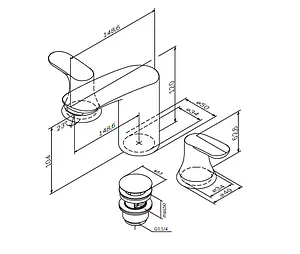 Смеситель для раковины Am.Pm Like хром F8008000 Смеситель для раковины Am.Pm Like хром F8008000, 2