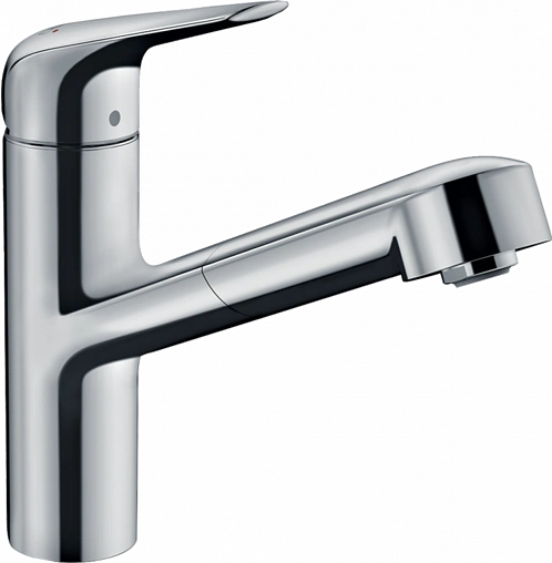 Смеситель для кухни с выдвижным изливом Hansgrohe Focus M42 150 1jet хром 71814000