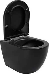 Унитаз приставной безободковый Allen Brau Reality черный матовый 4.32004.31 Унитаз приставной безободковый Allen Brau Reality черный матовый 4.32004.31, 4