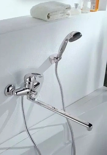 Смеситель для ванны с длинным изливом SMARTsant Инлайн хром SM103508AA Смеситель для ванны с длинным изливом SMARTsant Инлайн хром SM103508AA