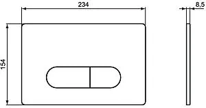 Клавиша смыва для унитаза Ideal Standard Oleas P1 R0116AC белый глянцевый, 2