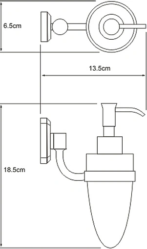 Дозатор для жидкого мыла Wasserkraft Oder K-3099