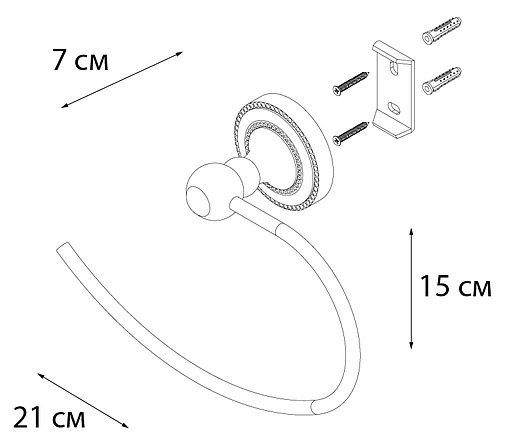 Полотенцедержатель Fixsen Antik античная латунь FX-61111