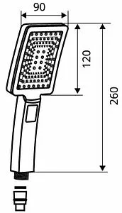 Лейка ручного душа Osgard Amant хром 09012 Лейка ручного душа Osgard Amant хром 09012, 2