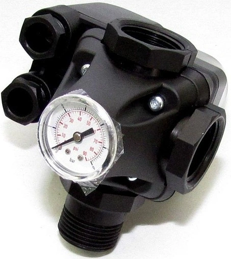 Реле давления с манометром и 3-х выводным штуцером Italtecnica PM5-3W PM5.3WG.44.00.100.00