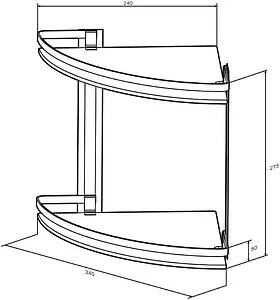 Полка Am.Pm Sense L серебро A7456200 Полка Am.Pm Sense L серебро A7456200, 2