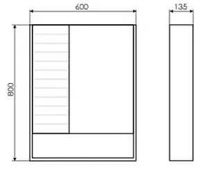 Шкаф-зеркало Comforty Клеон 60 дуб дымчатый 00-00002045CF Шкаф-зеркало Comforty Клеон 60 дуб дымчатый 00-00002045CF, 2