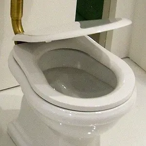 Крышка-сиденье для унитаза Kerasan Retro белый/бронза 109301 Крышка-сиденье для унитаза Kerasan Retro белый/бронза 109301, 3