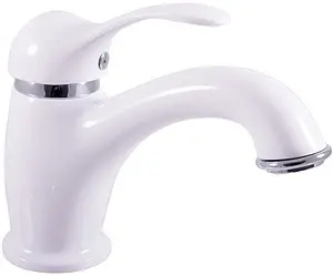 Смеситель для раковины Rav Slezak Labe белый/хром L026.5BC Смеситель для раковины Rav Slezak Labe белый/хром L026.5BC, 1