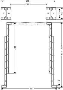 Монтажные скобы для монтажа на плитку Hansgrohe sBox 28021000, 2