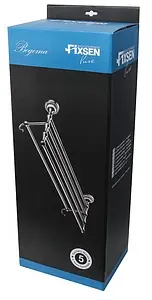 Полка для полотенец Fixsen Bogema хром/белый с рисунком FX-78515 Полка для полотенец Fixsen Bogema хром/белый с рисунком FX-78515, 2