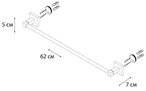 Полотенцедержатель Fixsen Metra хром FX-11101 Полотенцедержатель Fixsen Metra хром FX-11101